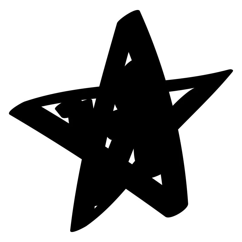 Cartoon star / star - painted, drawn, comic style