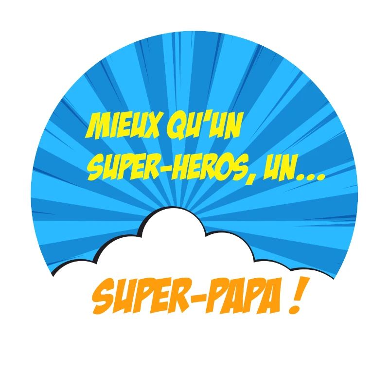 Super-papa, super-héros. Meilleur papa. BD comics