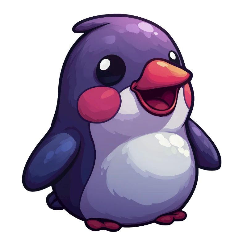Cute Penguin – Comic Style Design for Kids