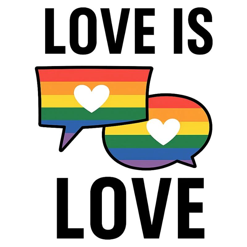 Regenbogen Liebe Sprechblasen