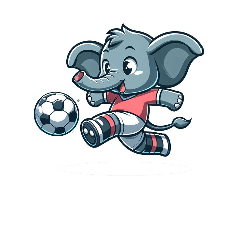 Cute Soccer Player Elephant