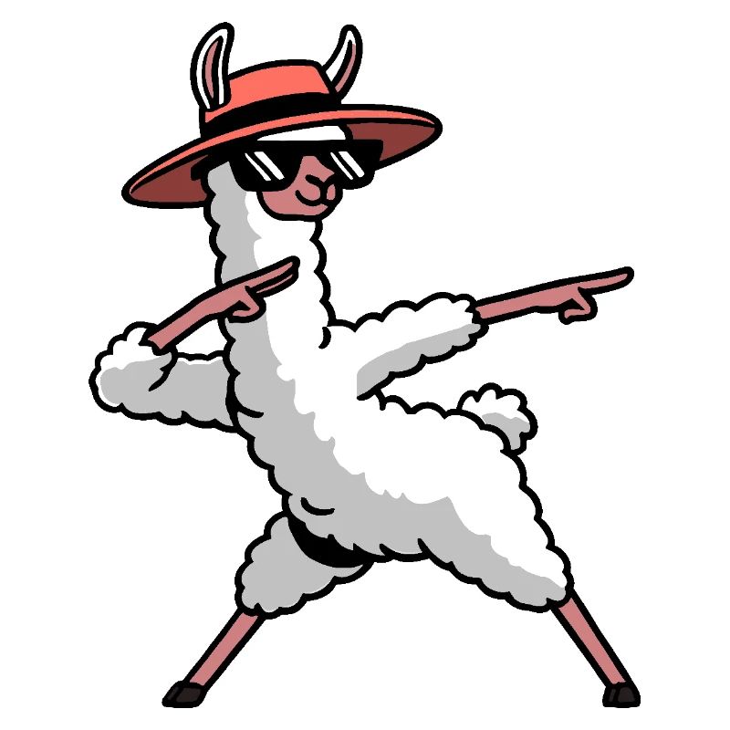 Comic Llama Hat Party Sunglasses Dance Bolt Move