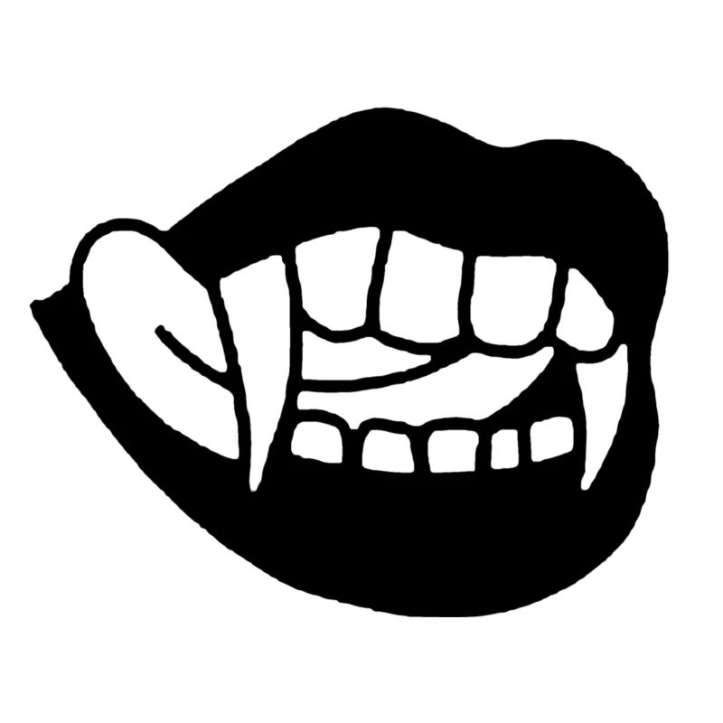 Bouche de crocs de vampire
