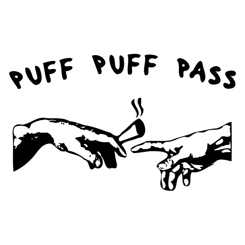 puff puff pass kiffen joint Design als Vektor