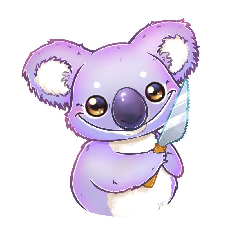 Koala mit Messer