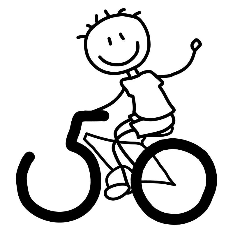 Radfahrer feiert den 50er