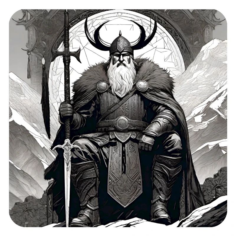 Fier Viking avec casque de cornes