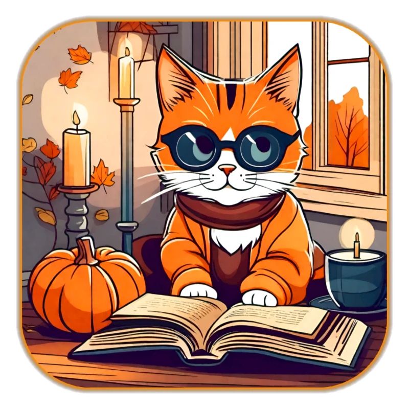 Chat mignon dans le sentiment d’automne