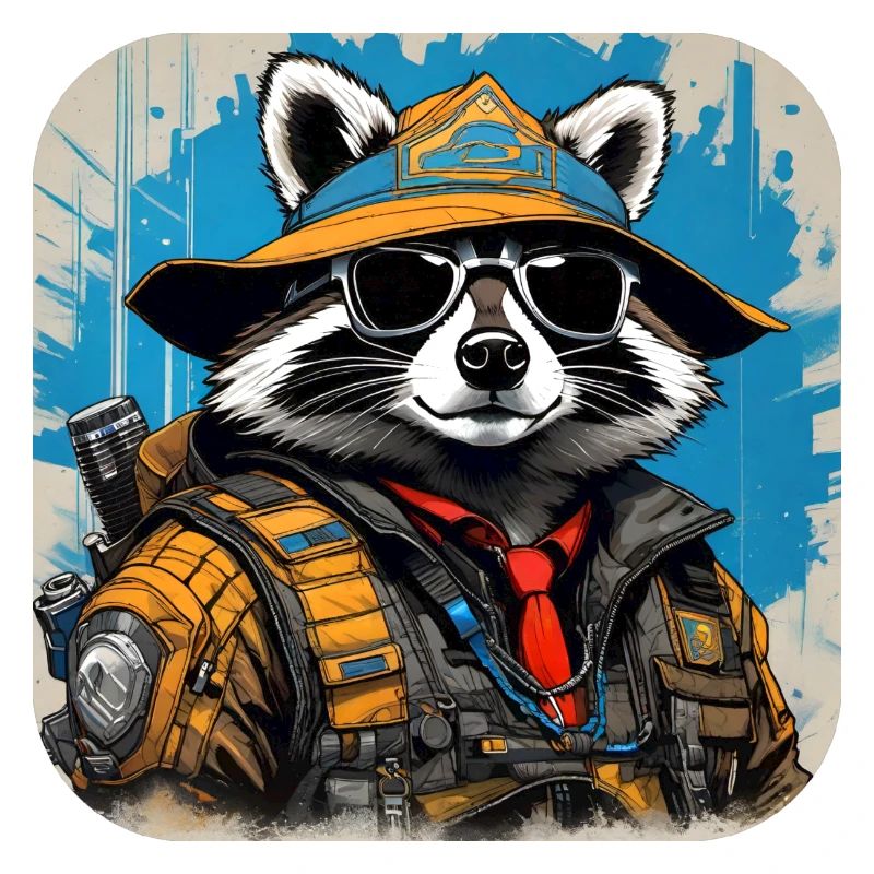 Cooler Cyberspace Waschbär