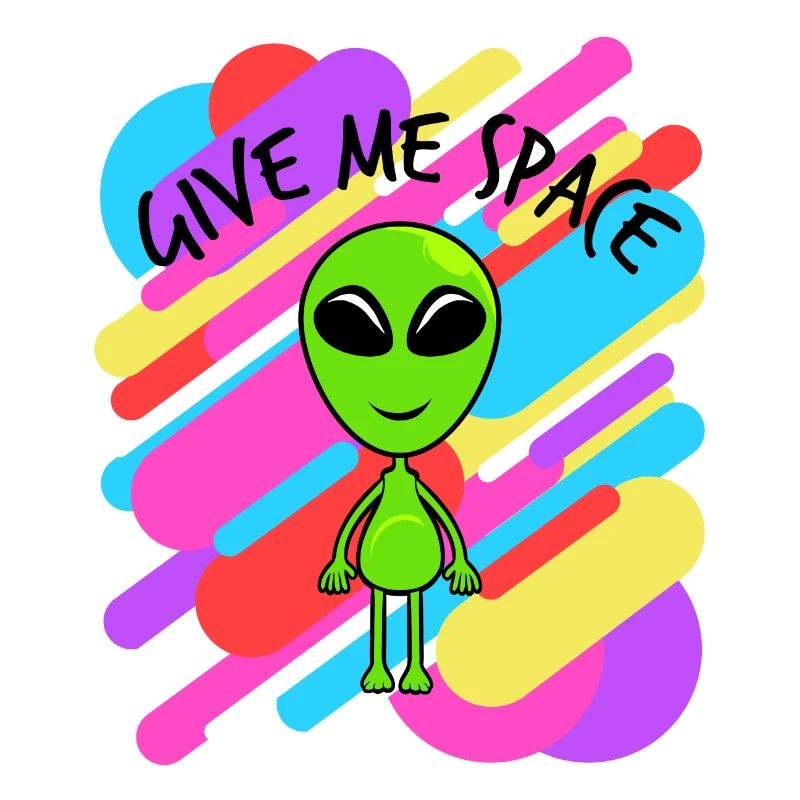Donnez-moi de l'espace T-shirt coloré Design
