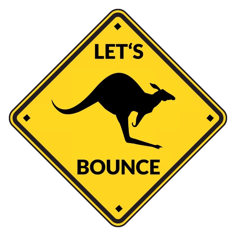 Bounce Australia Kangaroo trampoline bouncing sign