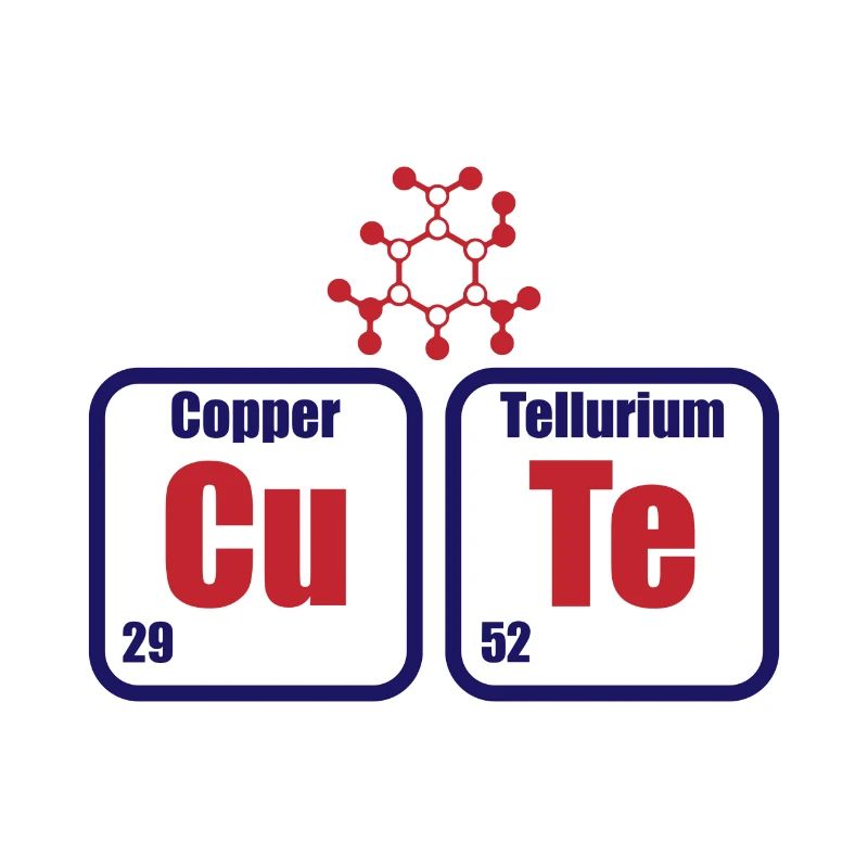 Cute Cu Te Chemistry Periodic Table Gift