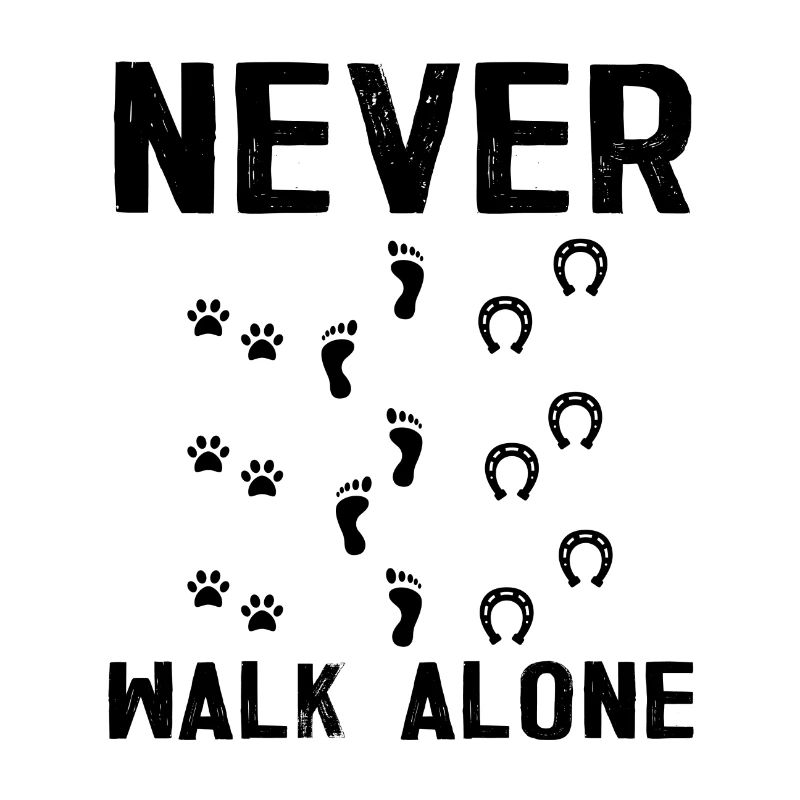 Never walk alone Reiter Pferd Katze Hund Geschenk