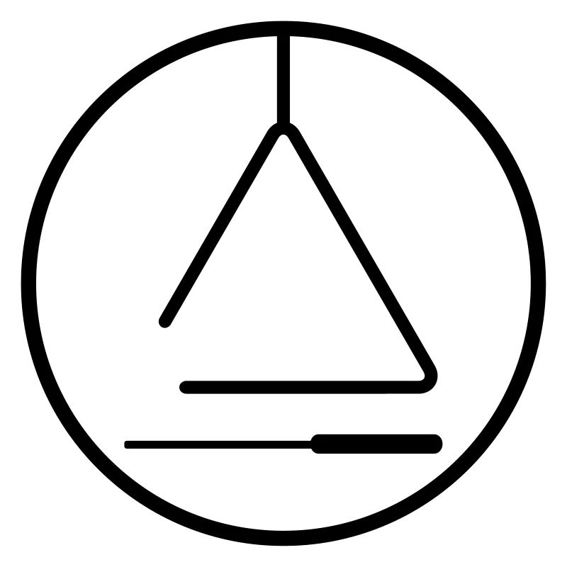 Logo triangle élégant minimal pour les batteurs