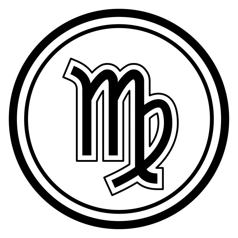 Zodiac sign Virgo symbol circle vector
