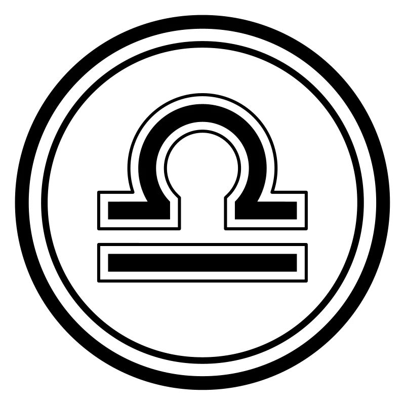 Zodiac Sign Libra Symbol Circle Vector