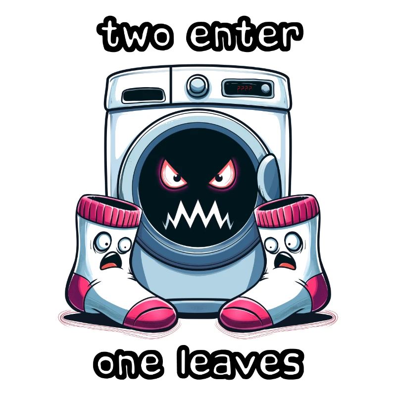 Chaussettes de machine à laver effrayées