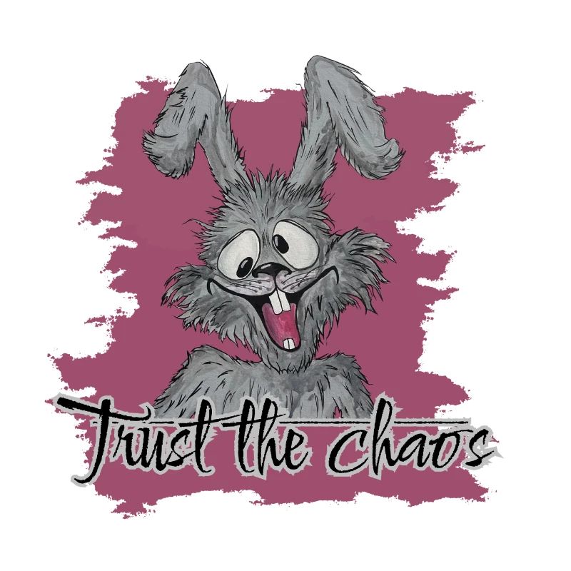 Faites confiance au lapin drôle de Chaos avec un message