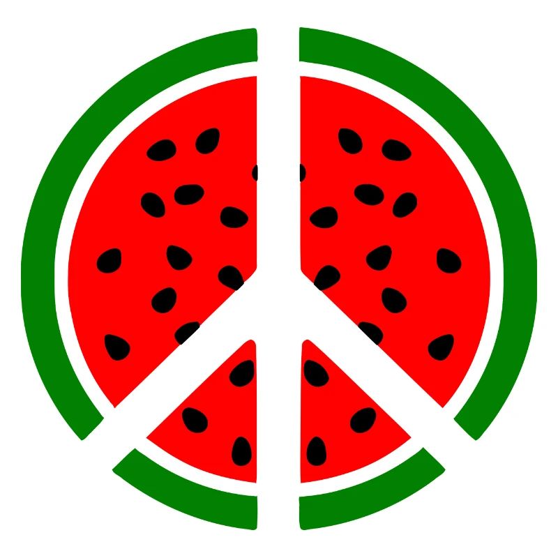 Signe de paix pastèque melon