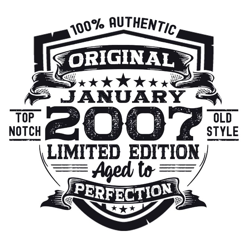 Year 2007 January 16th birthday gift man
