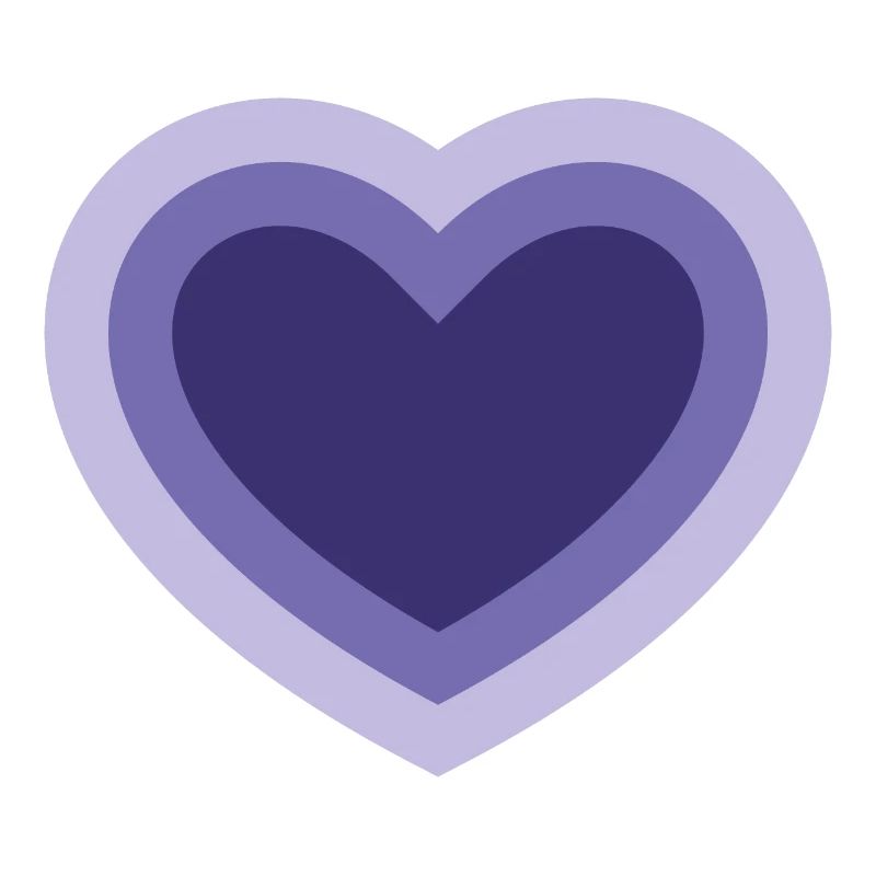Heart Concentric Purple