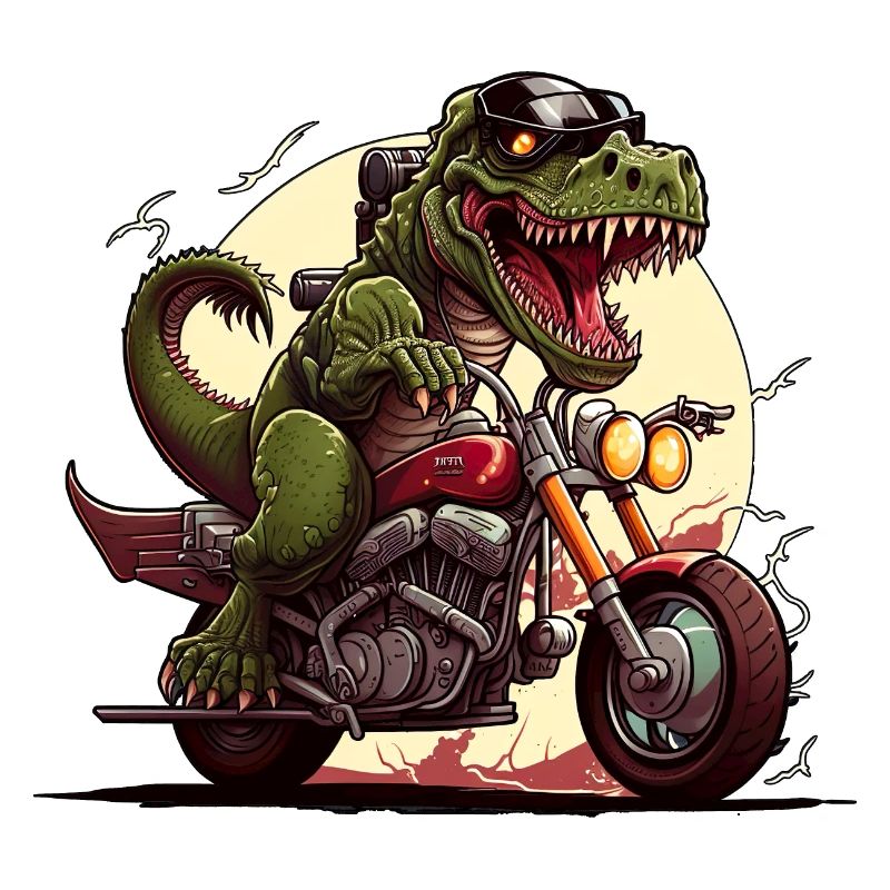 T-Rex à moto