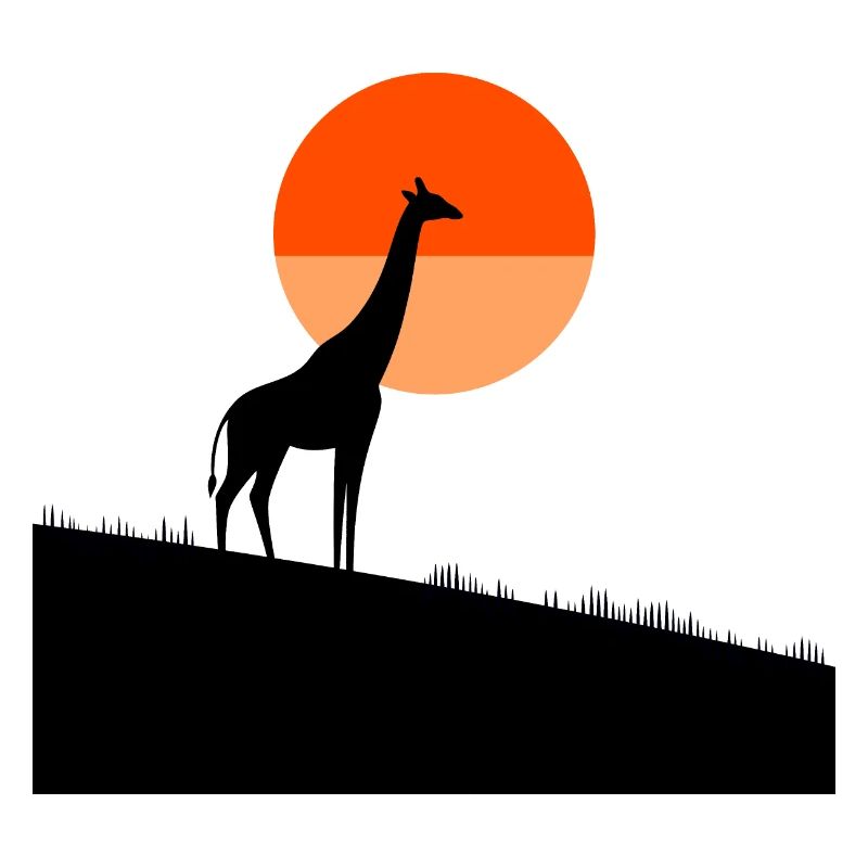 Giraffe at sunset