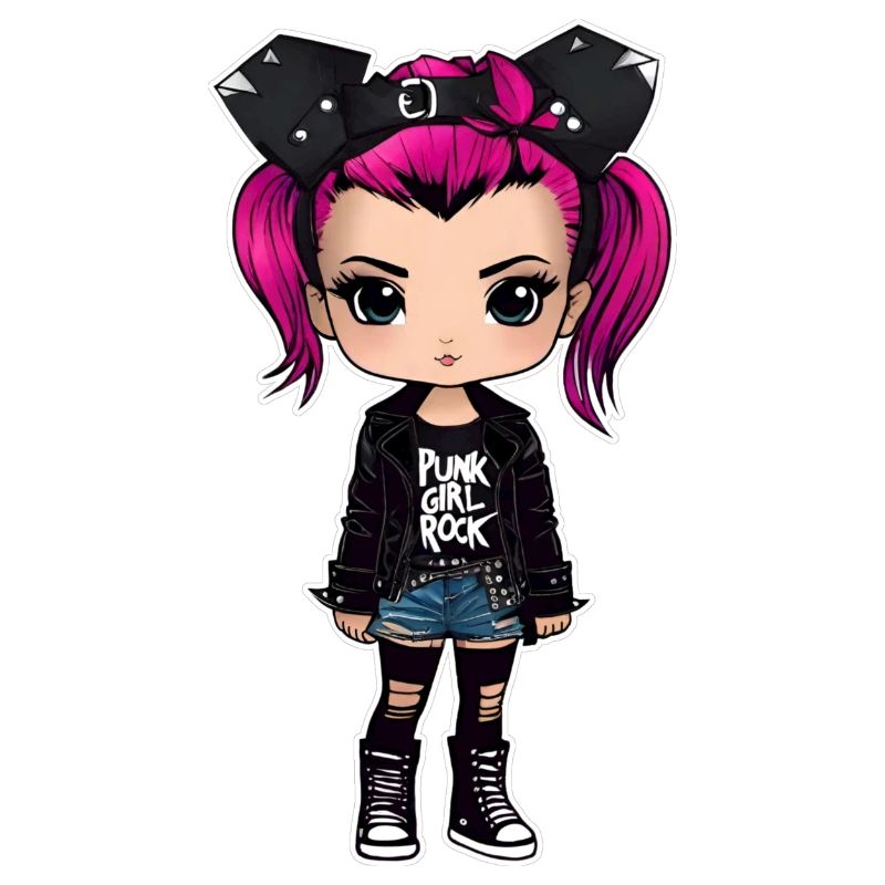 Fille punk gothique cool