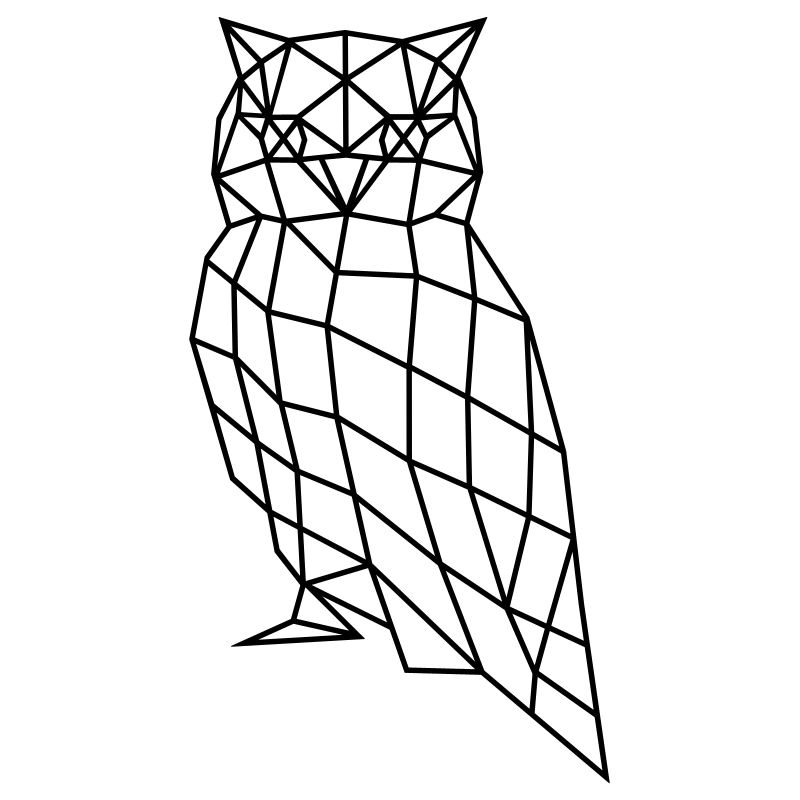 Owl | oiseau | polygones