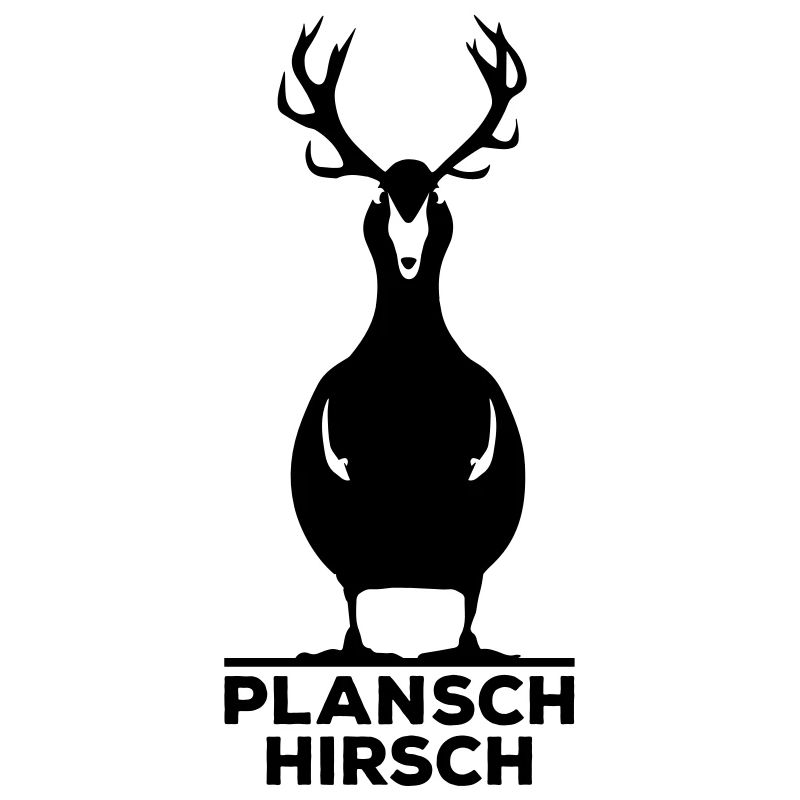 Plansch Hirsch Platzhirsch Ente planschen Geweih