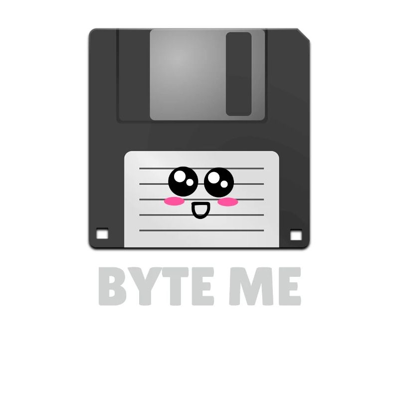 Byte Me Cute Diskette Pun