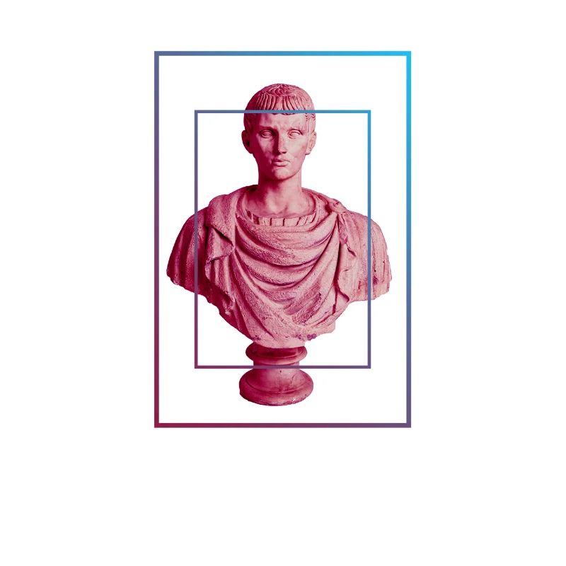 Synthwave Retrowave Style Statue Vaporwave Büste