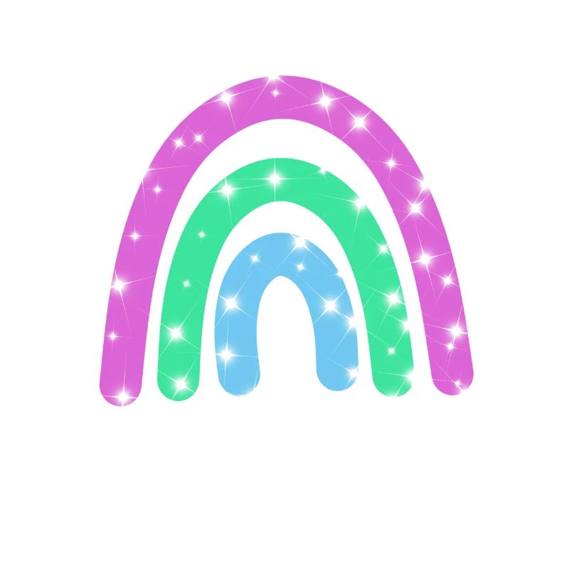 Polysexual Glitzer Regenbogen