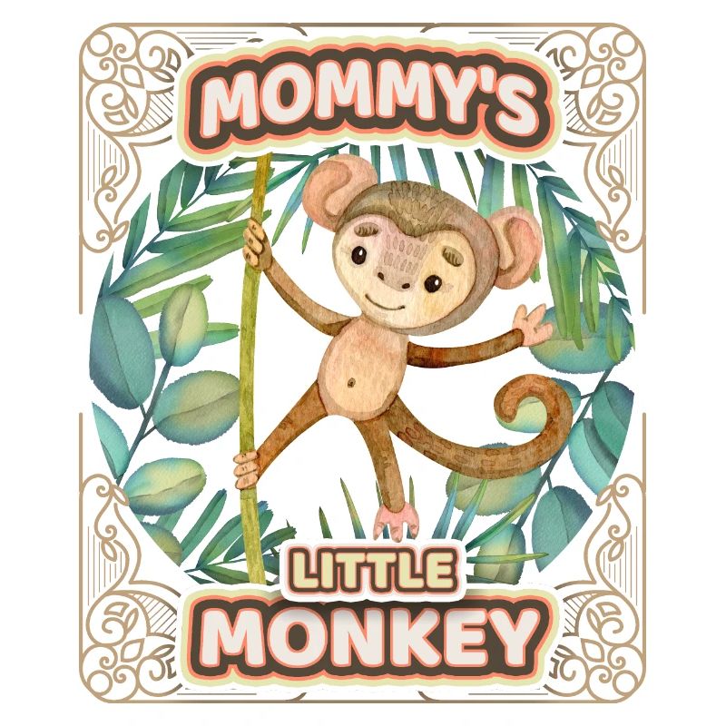 Cute monkey funny saying, kids, mommys monkey