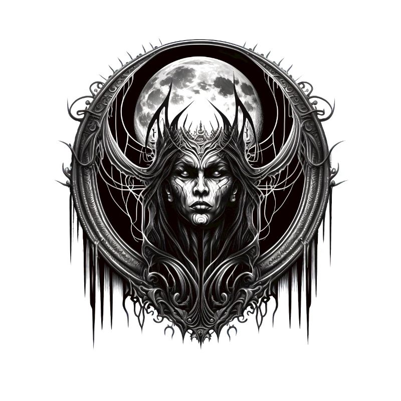 Gothic Dämon Hexe Vollmond Demon Witch Full Moon