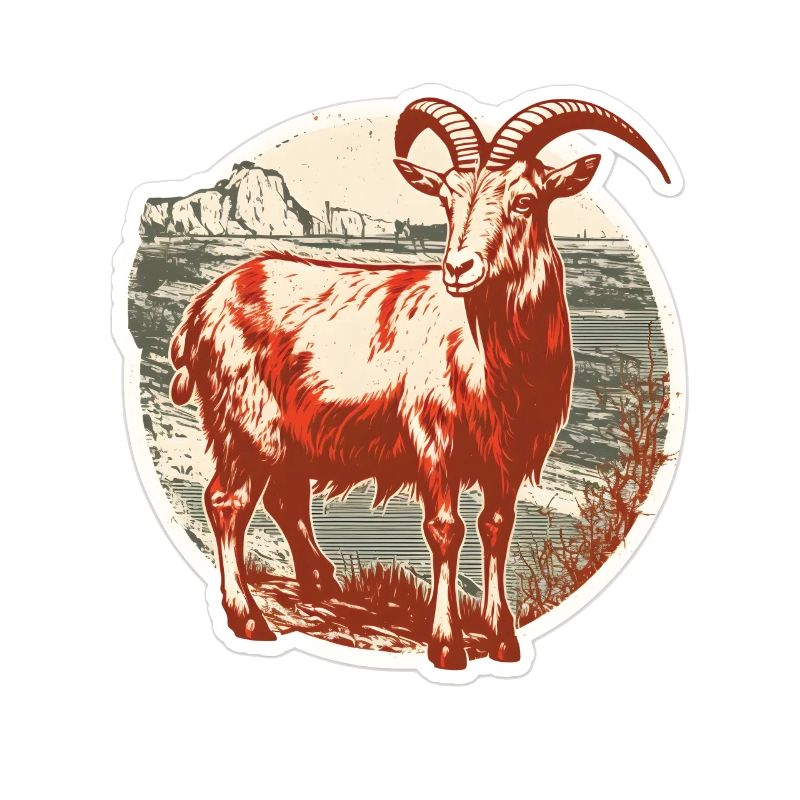 Chèvre rouge et blanc