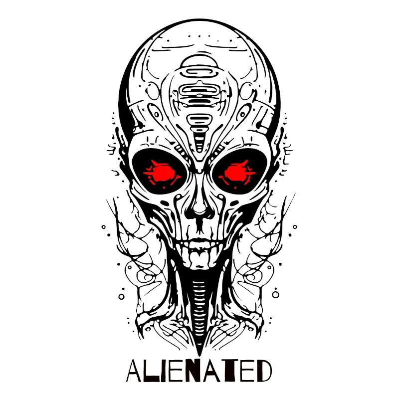 Visage extraterrestre aliéné