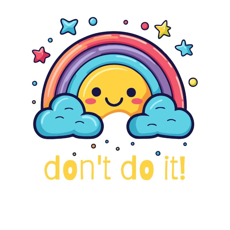 don't do it, happy rainbow
