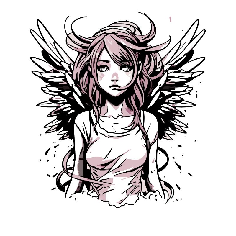 Fille ange moderne