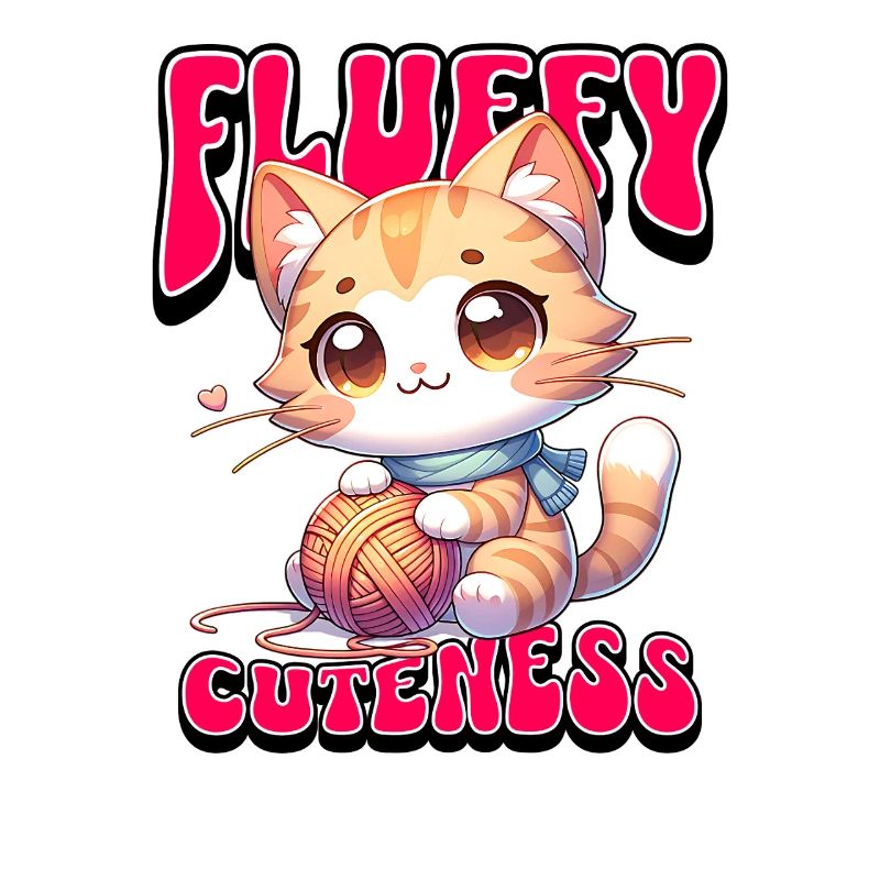 Mignon moelleux - Conception de chat mignon