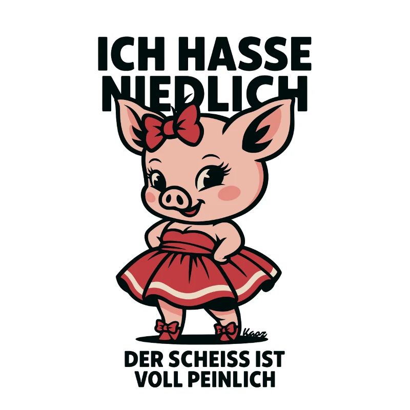 Je déteste mignon – cochon en robe