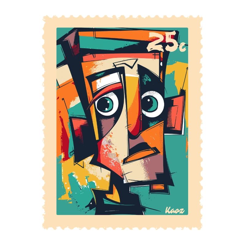 Tête Cubiste – Timbre-poste de la Confusion