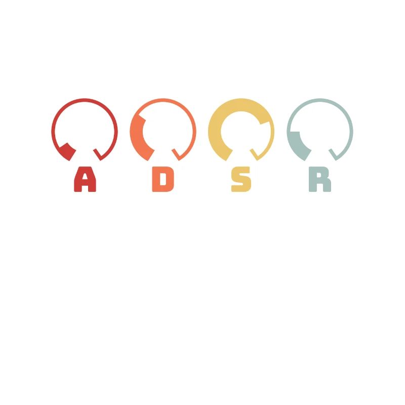 ADSR Synth Synthesizer Retro DJ Music Gift design