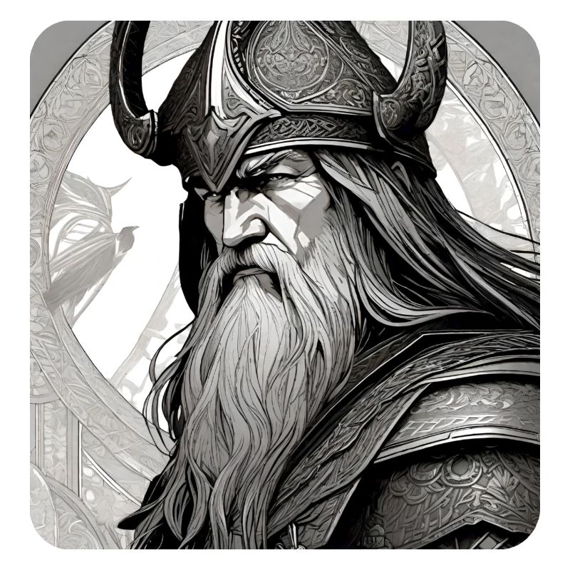 Fier Viking avec casque de cornes