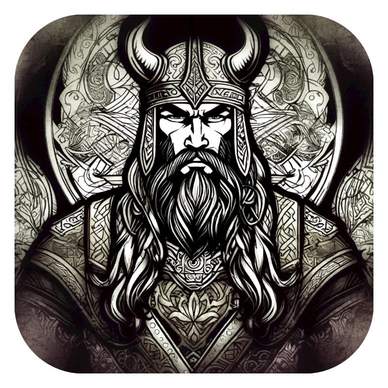 Fier Viking avec casque de cornes