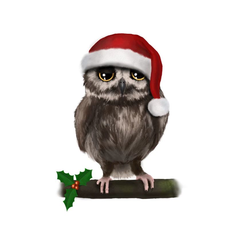 Weihnachten Uhu Eule - Bored