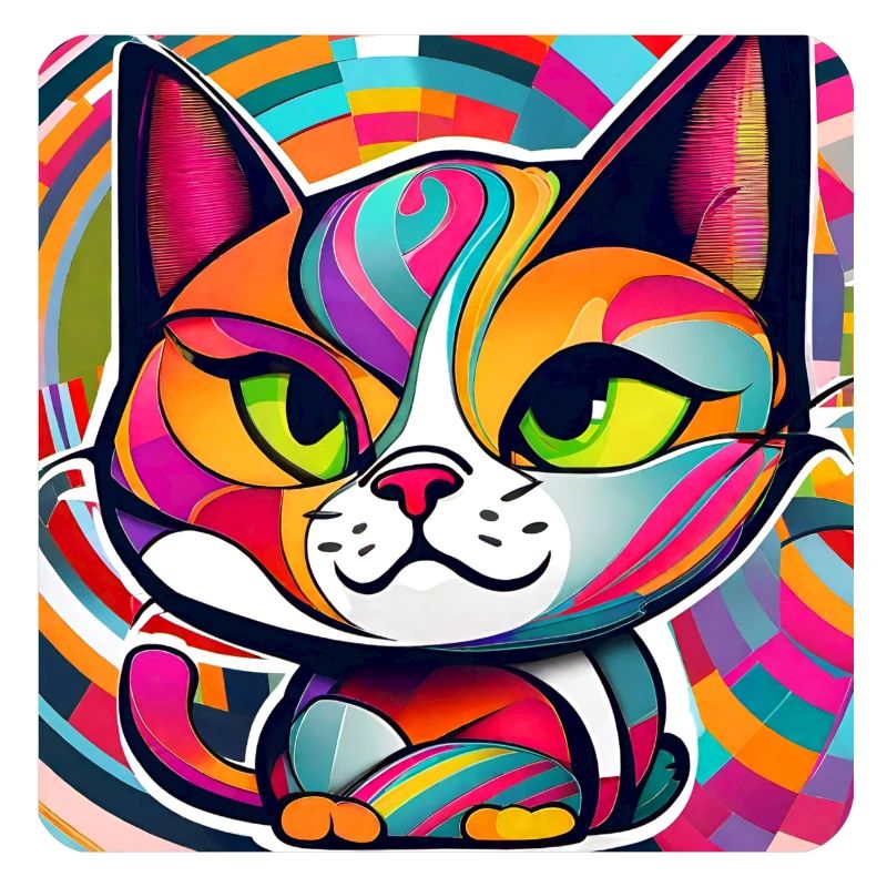 Chat dans le style graffiti