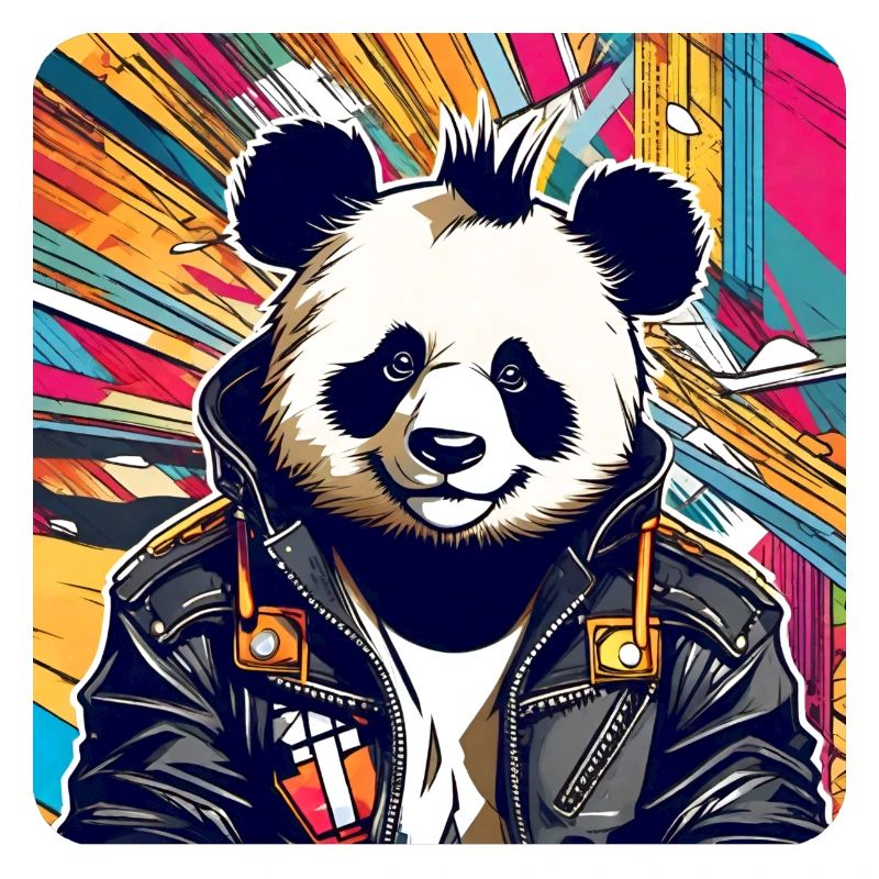 Cool Punk Panda Bear