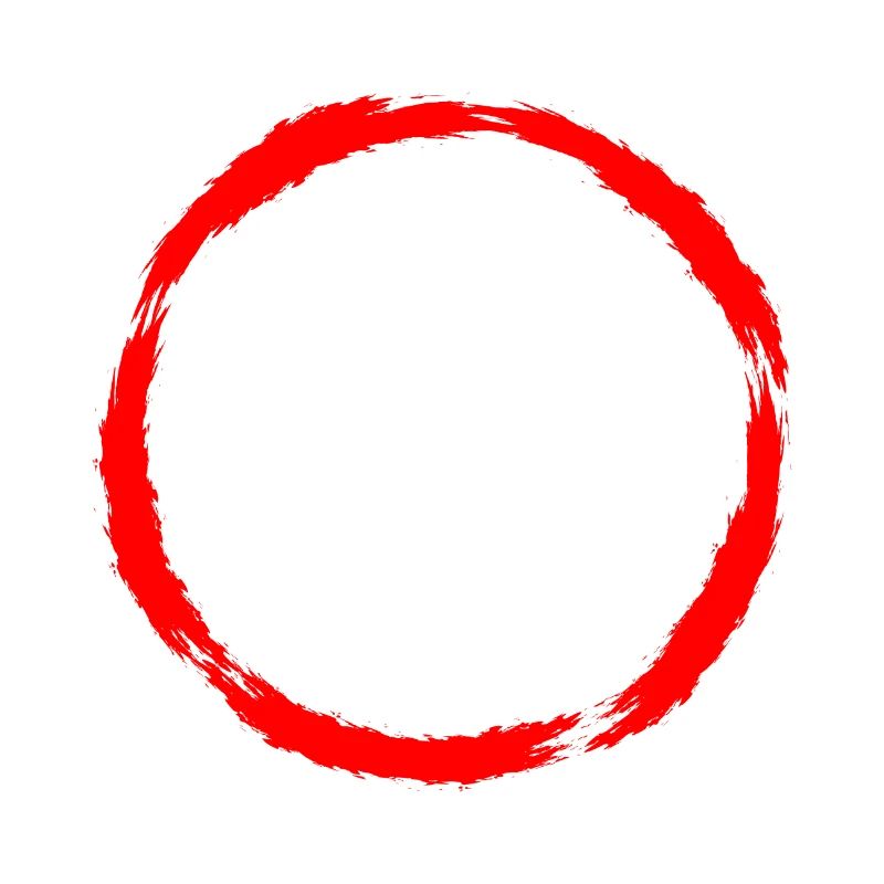Circle symbol Circle shape red brush