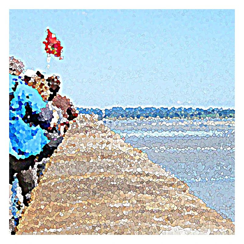 Visitors facing the ocean